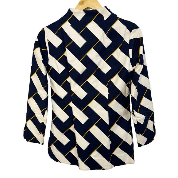 Elizabeth mckay christie top‎ navy white size 0 NEW - Picture 7 of 7